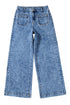 Patch Pocket Straight Leg Loose Fit Jeans